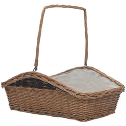 Cesta Legna da Ardere con Manico 61,5x46,5x58cm Marrone Salice Vidaxl 2052