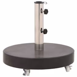 vidaXL Base per Ombrellone in Granito 30 kg Circolare Nera - Vista aggiuntiva 2