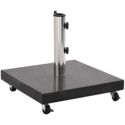 Base per Parasole in Granito 30 kg Quadrata Nera Vidaxl 84722