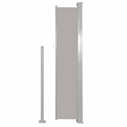 vidaXL Tenda Laterale Retrattile per Patio 100x500 cm Grigio - Vista aggiuntiva 3
