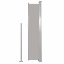 vidaXL Tenda Laterale Retrattile per Patio 120x500 cm Grigia - Vista aggiuntiva 3