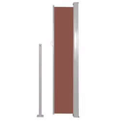 vidaXL Tenda Laterale Retrattile per Patio 120x500 cm Marrone - Vista aggiuntiva 3