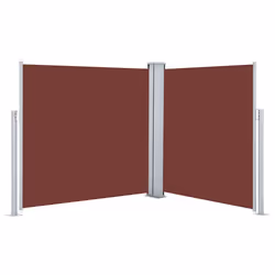 vidaXL Tenda da Sole Laterale Retrattile Marrone 100x600 cm - Vista aggiuntiva 2