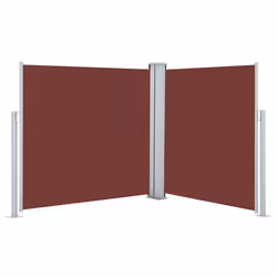 vidaXL Tenda da Sole Laterale Retrattile Marrone 120x600 cm - Vista aggiuntiva 2