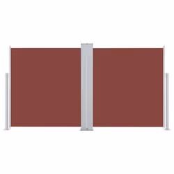 vidaXL Tenda da Sole Laterale Retrattile Marrone 120x600 cm - Vista aggiuntiva 3