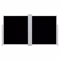 vidaXL Tenda da Sole Laterale Retrattile Nera 140x600 cm - Vista aggiuntiva 3