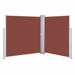 vidaXL Tenda da Sole Laterale Retrattile Marrone 140x600 cm - Vista aggiuntiva 2