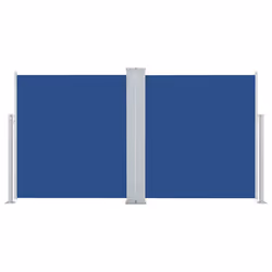 vidaXL Tenda da Sole Laterale Retrattile Blu 140x600 cm - Vista aggiuntiva 3