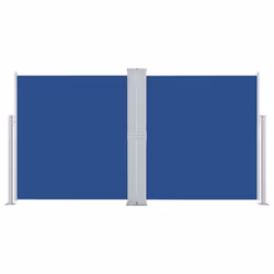 vidaXL Tenda da Sole Laterale Retrattile Blu 160x600 cm - Vista aggiuntiva 3