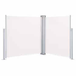 vidaXL Tenda da Sole Due Lati Retrattile per Patio 170x600 cm Crema - Vista aggiuntiva 3