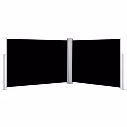 vidaXL Tenda da Sole Laterale Retrattile Nera 100x1000 cm - Vista aggiuntiva 2
