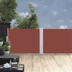 vidaXL Tenda da Sole Laterale Retrattile Marrone 100x1000 cm - Vista aggiuntiva 3
