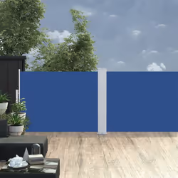 vidaXL Tenda da Sole Laterale Retrattile Blu 100x1000 cm - Vista aggiuntiva 3
