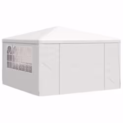 vidaXL Gazebo Professionale con Pareti 4x4 m Bianco 90 g/m² - Vista aggiuntiva 3