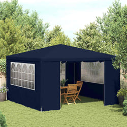 vidaXL Gazebo Professionale con Pareti 4x4 m Blu 90 g/m²