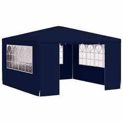 vidaXL Gazebo Professionale con Pareti 4x4 m Blu 90 g/m² - Vista aggiuntiva 2