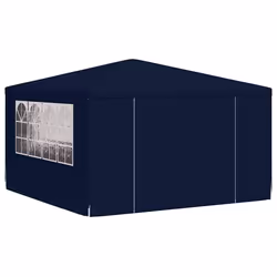 vidaXL Gazebo Professionale con Pareti 4x4 m Blu 90 g/m² - Vista aggiuntiva 3