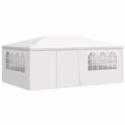 vidaXL Gazebo Professionale con Pareti 4x6 m Bianco 90 g/m² - Vista aggiuntiva 3