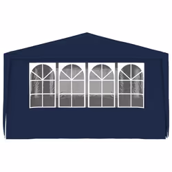 VidaXL Gazebo Professionale con Pareti 4x6 m Blu 90 g/m² - Vista aggiuntiva 4