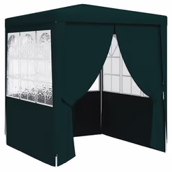 vidaXL Gazebo Professionale con Pareti 2x2 m Verde 90 g/m² - Vista aggiuntiva 2