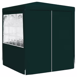 vidaXL Gazebo Professionale con Pareti 2x2 m Verde 90 g/m² - Vista aggiuntiva 3