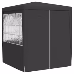 vidaXL Gazebo Professionale con Pareti 2,5x2,5 m Antracite 90 g/m² - Vista aggiuntiva 3
