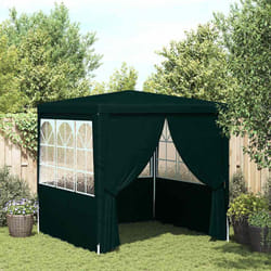 vidaXL Gazebo Professionale con Pareti 2,5x2,5 m Verde 90 g/m²