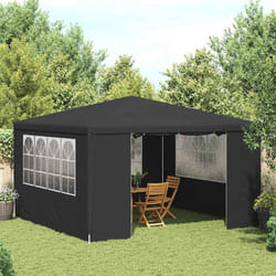 vidaXL Gazebo Professionale con Pareti 4x4 m Antracite 90 g/m²