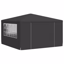 vidaXL Gazebo Professionale con Pareti 4x4 m Antracite 90 g/m² - Vista aggiuntiva 3