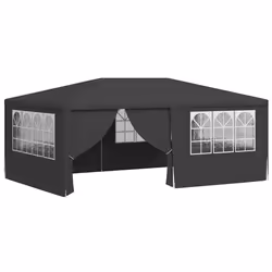 vidaXL Gazebo Professionale con Pareti 4x6 m Antracite 90 g/m² - Vista aggiuntiva 2
