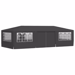 vidaXL Gazebo Professionale con Pareti 4x9 m Antracite 90 g/m² - Vista aggiuntiva 3