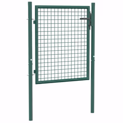 vidaXL Cancello per Recinzione in Acciaio 100x75 cm Verde - Vista aggiuntiva 2