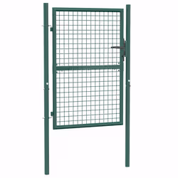 vidaXL Cancello per Recinzione in Acciaio 100x125 cm Verde - Vista aggiuntiva 2