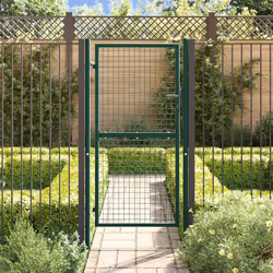 vidaXL Cancello per Recinzione in Acciaio 100x175 cm Verde - Vista aggiuntiva 3