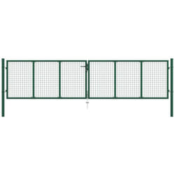 Vidaxl - Cancello da Giardino a Rete in Acciaio con chiavi Verde varie dimensioni dimensioni : 400 x 75 cm
