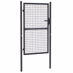 vidaXL Cancello da giardino in rete di acciaio zincato 100x150 cm grigio - Vista aggiuntiva 2