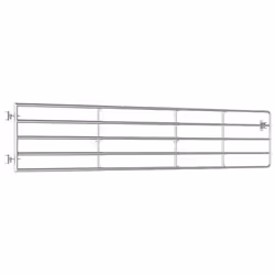 vidaXL Cancello da Giardino in Acciaio 5 Sbarre (150-400)x90cm Argento - Vista aggiuntiva 3