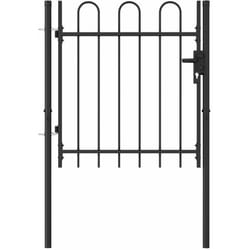 Vidaxl - Cancello a Singola Anta con Archi in Acciaio 1x1 m Nero 9914