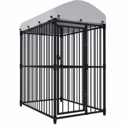 Offrite sicurezza, protezione e comfort ai vostri cuccioli con questa gabbia da esterno per cani. Questo canile versatile e r ...