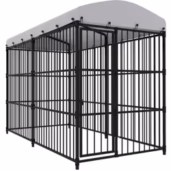 Offrite sicurezza, protezione e comfort ai vostri cuccioli con questa gabbia da esterno per cani. Questo canile versatile e r ...