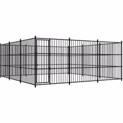 Offrite sicurezza, protezione e comfort ai vostri cuccioli con questa gabbia da esterno per cani. Questo canile versatile e r ...