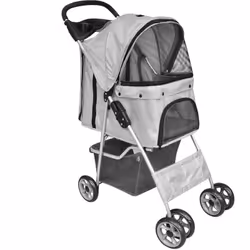 Colore: Grigio Materiale: Fibra di PVC e poliestere Dimensioni totali: 37 x 80 x 99 cm (L x P x A) Capacità massima: 15 kg Pi ...