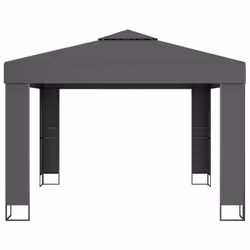vidaXL Gazebo con Tetto Doppio 3x3 m Antracite - Vista aggiuntiva 3