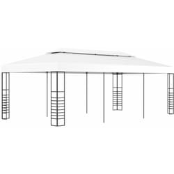 Tenda Gazebo da Giardino 3 x 6 m in Acciaio e Tessuto Resistente vari colori colore : BIANCO