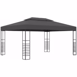 Questo ampio gazebo sarà un'aggiunta elegante al vostro spazio abitativo all'aperto, mantenendo la famiglia e gli ospiti al f ...