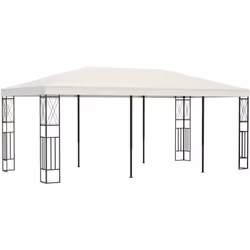 Questo ampio gazebo sarà un'aggiunta elegante al vostro spazio abitativo all'aperto, mantenendo la famiglia e gli ospiti al f ...