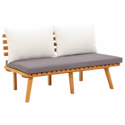 vidaXL Panca da Giardino con Cuscini 115 cm in Legno Massello Acacia - Vista aggiuntiva 2
