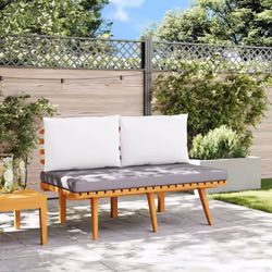 vidaXL Panca da Giardino con Cuscini 115 cm in Legno Massello Acacia - Vista aggiuntiva 3