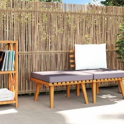 vidaXL Sgabello da Giardino con Cuscino 60x60x29 cm in Massello Acacia