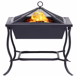 Braciere Nero 42x42x45 cm in Acciaio cod mxl 72940